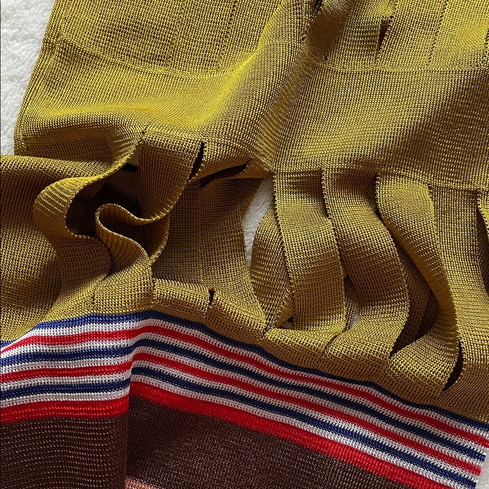 NWT Auth.Missoni Mustard Yellow Gold Fantasy Design Knit Pants Trousers 38 - Picture 3 of 10